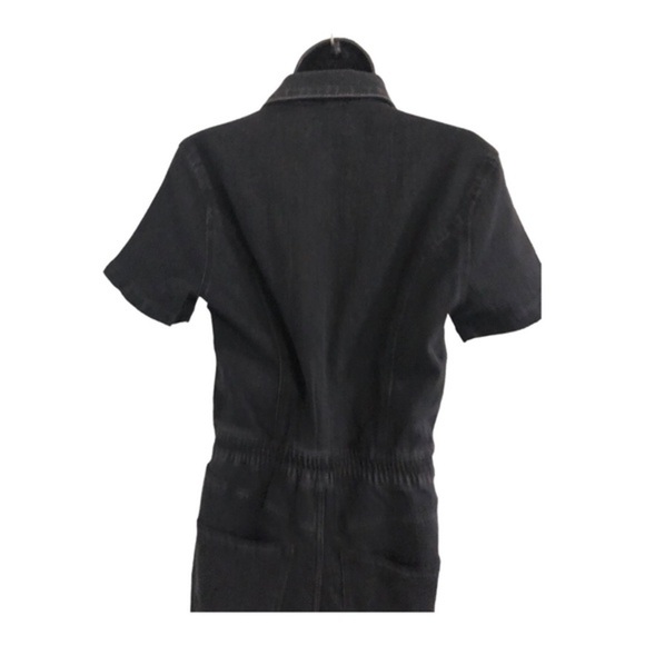 Jessica Simpson black denim button front short sleeve jeans jumpsuit size 5 new - Picture 14 of 17